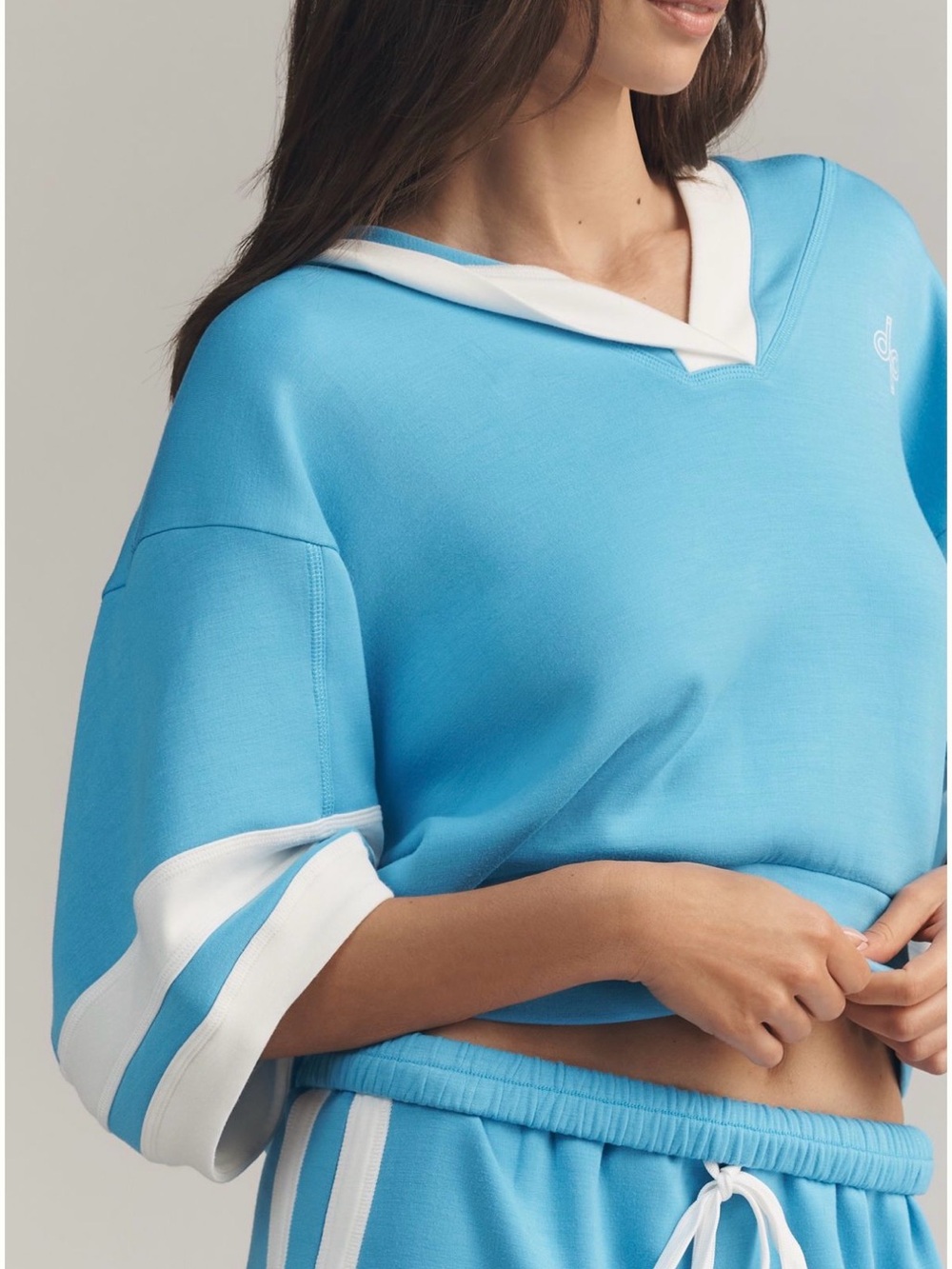 Daily Practice Willow Blue Hooded Half Sleeve Sweatshirt &  Skirt Set Medium NWT - Picture 3 of 8